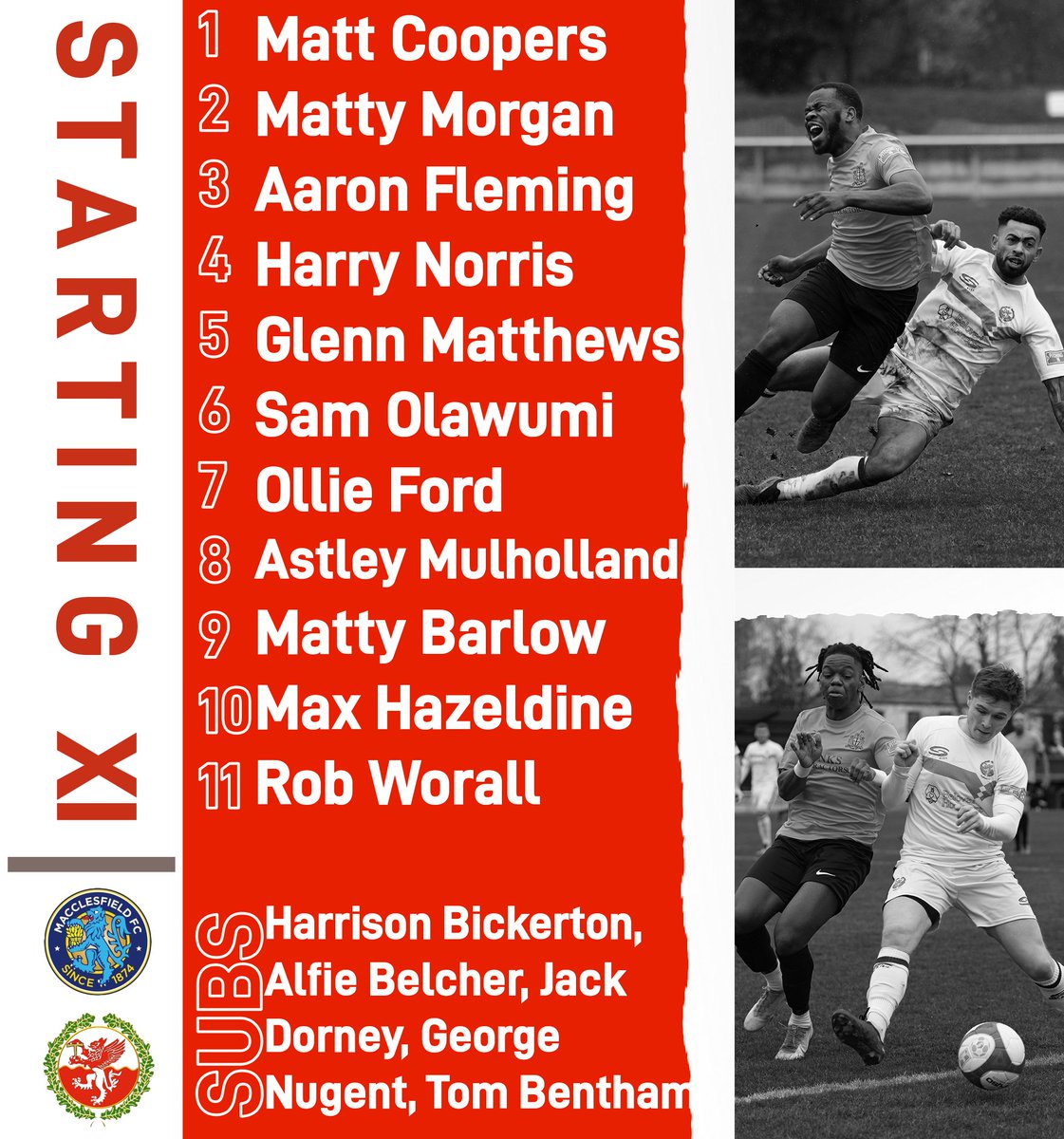 FCTrafford's tweet photo. AND TODAY'S LINE-UP V @thesilkmen!!
BRING IT HOME TRAFFORD! 🔴⚪️
#nonleague #nonleaguefootball #footballlineup #lineup #matchdaylive
@NorthernPremLge https://t.co/SqVdNGSmpk