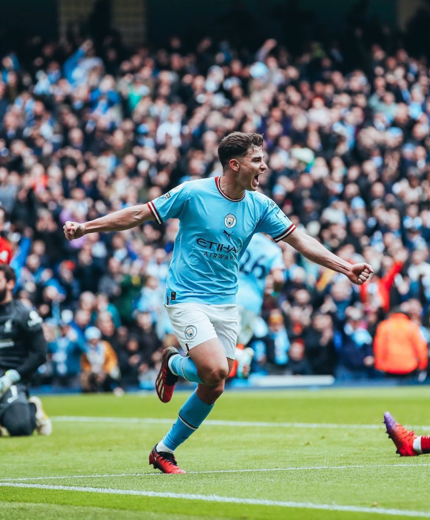 Julián Álvarez has 17 G+A in 16 starts with Manchester City this