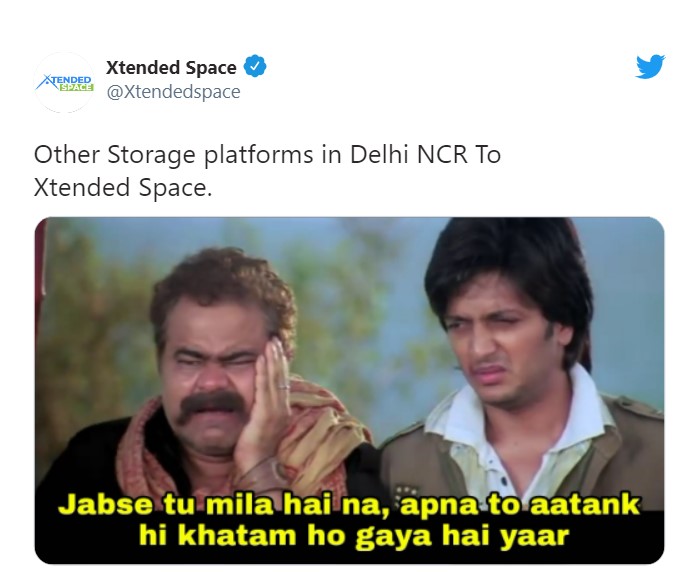XtendedSpace's tweet photo. Atank ka dusra naam Babu bhai aur Delhi NCR ke best storage service ka naam Xtended Space .
.
.
.
#memes #funnymemes #memesdaily #memepage #comedy #viral #viralmemes #trending #storagefacilities #dhamaalmemes https://t.co/7I5YP8rfTa