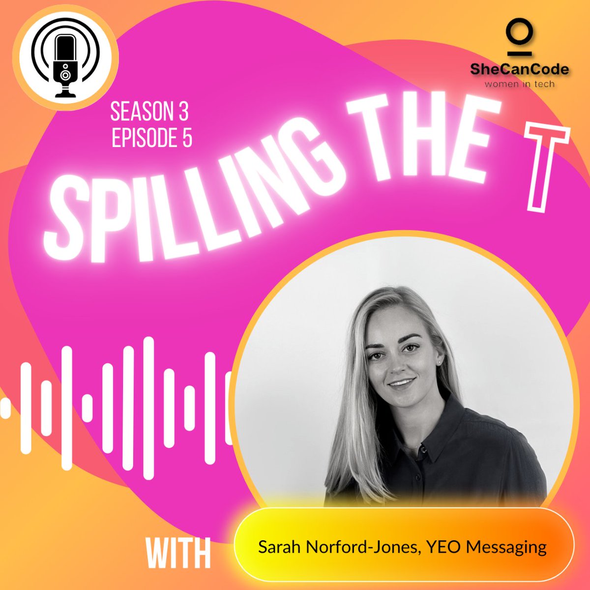 SheCanCodeHQ's tweet photo. Join us and Sarah Norford-Jones from @YEOmessaging as we discuss breaking tech stereotypes & excelling in a tech career without coding or programming experience⚡️
Listen here: https://t.co/zCMMGhj8Sn
#techstereotypes #careerintech #techjobs #techcareer #womenintech #techpodcast https://t.co/7BWdkaNw82