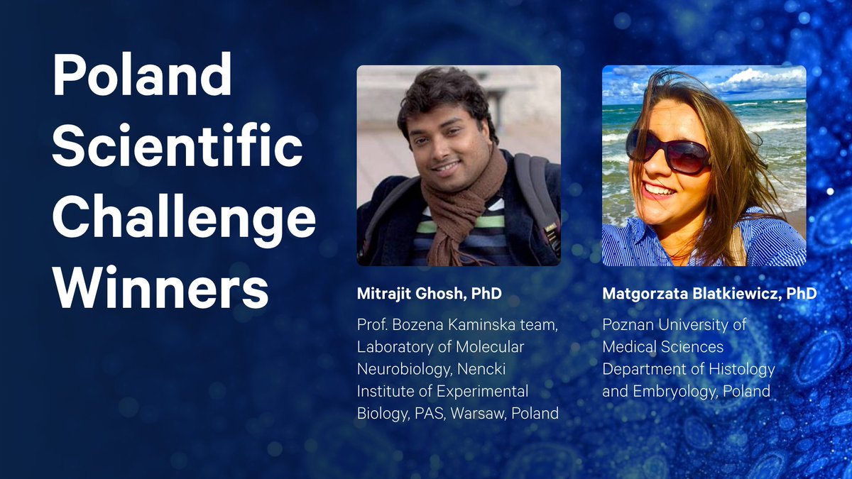10xGenomics's tweet image. Congratulations to the two winners of our Scientific Challenge in Poland — Mitrajit Ghosh of @NenckiInstitute,  and Małgorzata Blatkiewicz of @PUMS_tweets!  We can’t wait to see how Visium Spatial Gene Expression will contribute to their novel findings! #VisiumSpatial