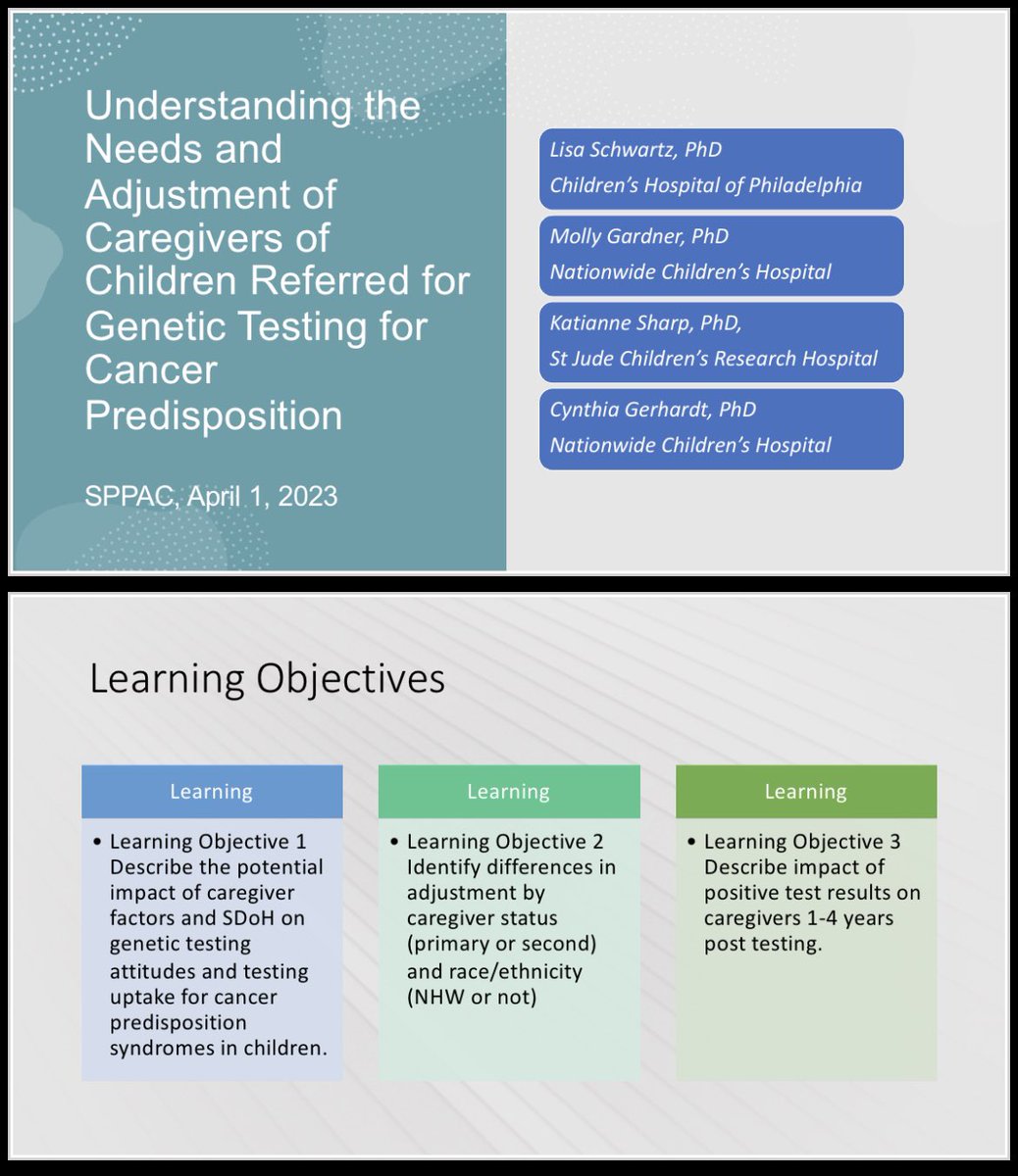 Katianne Howard Sharp, PhD (@katiannesharp) on Twitter photo Want to learn more about the needs and adjustment of caregivers of children undergoing genetic testing? Join <a href="/drlisaschwartz/">Lisa Schwartz</a> , Molly Gardner, Cindy Gerhardt, and me <a href="/SPPDiv54/">Society of Pediatric Psychology</a> #SPPAC2023 this afternoon! #thisispedspsych Want to learn more about the needs and adjustment of caregivers of children undergoing genetic testing? Join <a href="/drlisaschwartz/">Lisa Schwartz</a> , Molly Gardner, Cindy Gerhardt, and me <a href="/SPPDiv54/">Society of Pediatric Psychology</a> #SPPAC2023 this afternoon! #thisispedspsych