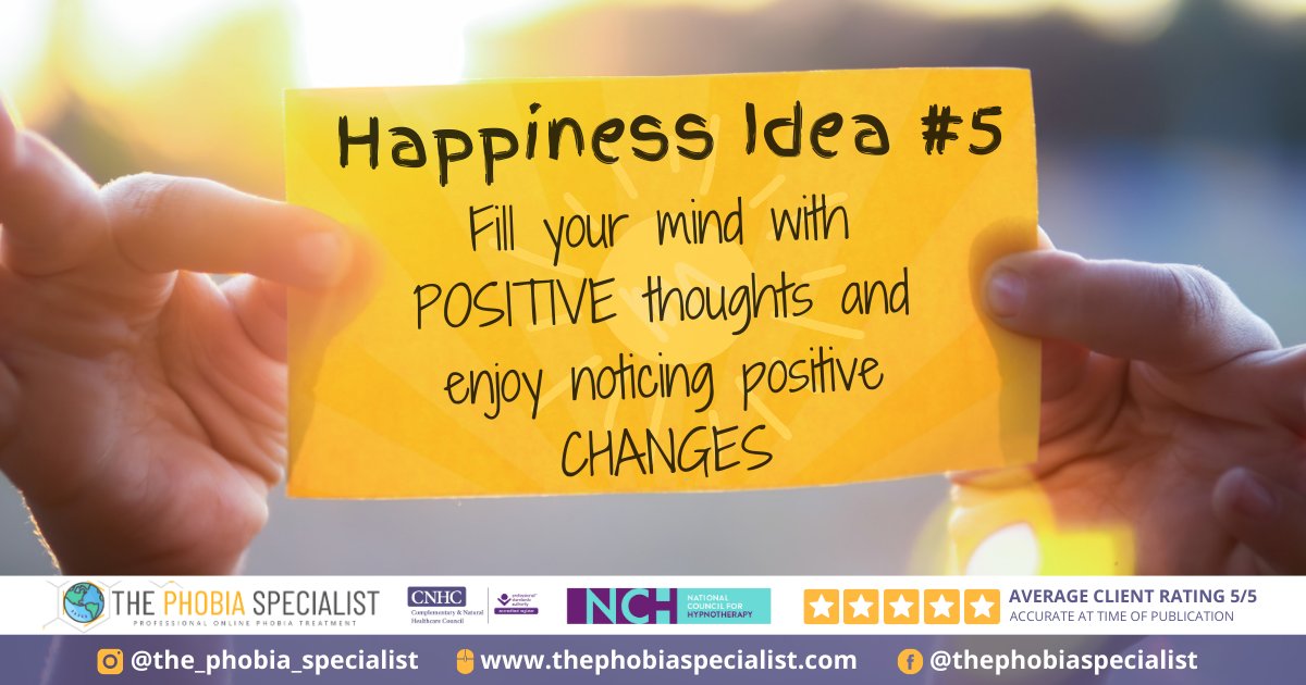 PhobiaTherapy's tweet photo. Fill your mind with POSITIVE thoughts and enjoy noticing positive CHANGES🤩

Here's the fifth in our series of happiness ideas! Have a few happiness ideas yourself? Share them in the comments...

POSITIVE VIBES 🫶 = HAPPY PEOPLE 😊

#happinessideas #happiness #behappy #positivity https://t.co/4V3JjMxgks
