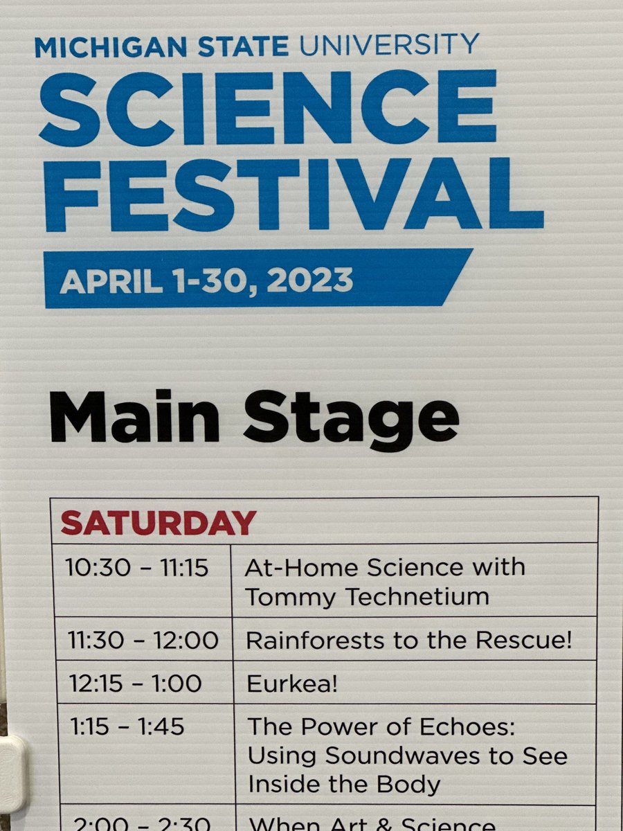 Presenting at the MSU Science Festival soon! #MSUSciFest