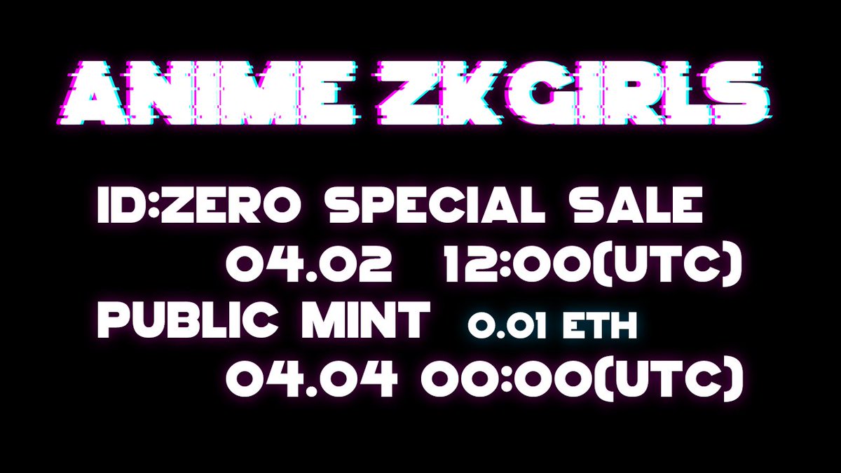 AnimezkGirlsNFT's tweet photo. 👋Hello Polygon zkEVM‼️

📢We are thrilled to announce the launch of our new NFT collection on Polygon zkEVM‼️

Anime zkGirls will be the first Anime PFP NFT collection on Polygon zkEVM‼️

🔔Follow and hit on notifications to stay updated‼️
#NFTMinting #PolygonzkEVM #Polygon #NFT https://t.co/TXP1KyHM7I
