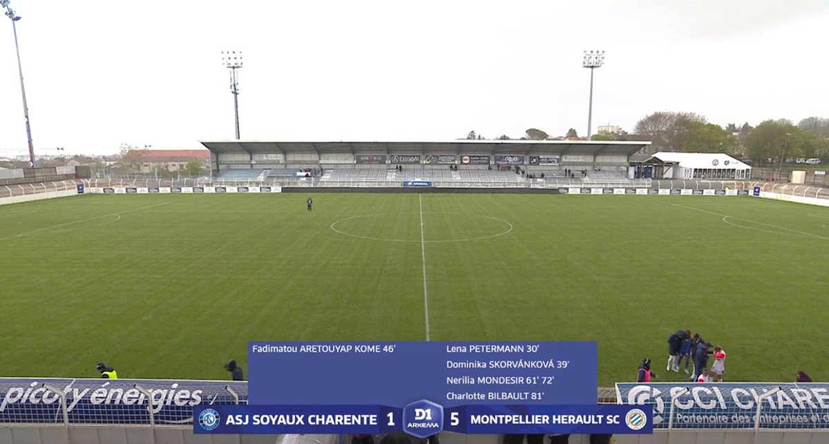 femmesfootnews's tweet photo. Terminé sur les 2 pelouses de D1 Arkema :
🇫🇷 Fleury 1-0 Dijon 🇫🇷
🇫🇷 Soyaux 1-5 Montpellier 🇫🇷
Lena Petermann et Charlotte Bilbault (SP) ont marqué leur premier but de la saison ⚽️🔥
Fleury revient à 3 points du PFC 🥉
#FCF91DFCO - #ASJSMHSC https://t.co/4VuBQ75HVA