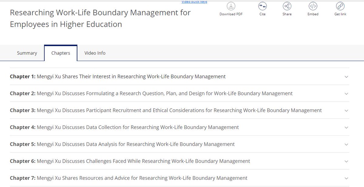 DrMengyiXu's tweet photo. Delighted to share this video collection collaborated with and produced by @Sage_Methods - Thx! Really enjoyed discussing my practical research experience on work-life boundary management for employees in HE funded by @bam_ac_uk. Might be of interest to Doctoral students&amp; ECR. https://t.co/YsAIkphBRn