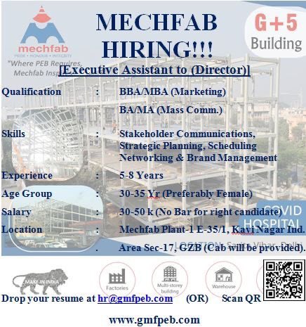 Mechfab2's tweet photo. #Mechfab Hiring!!..

Refer your Friends (suitable for the role). 

Kindly comment below or send your resume to HR at hr@gmfpeb.com. https://t.co/Z8Cc6oWGuK