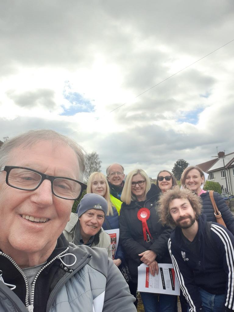 One of a number of brilliant Labour campaigning teams out in the newly formed Manor Ward in Trafford today, enjoying meeting and talking to residents in the area