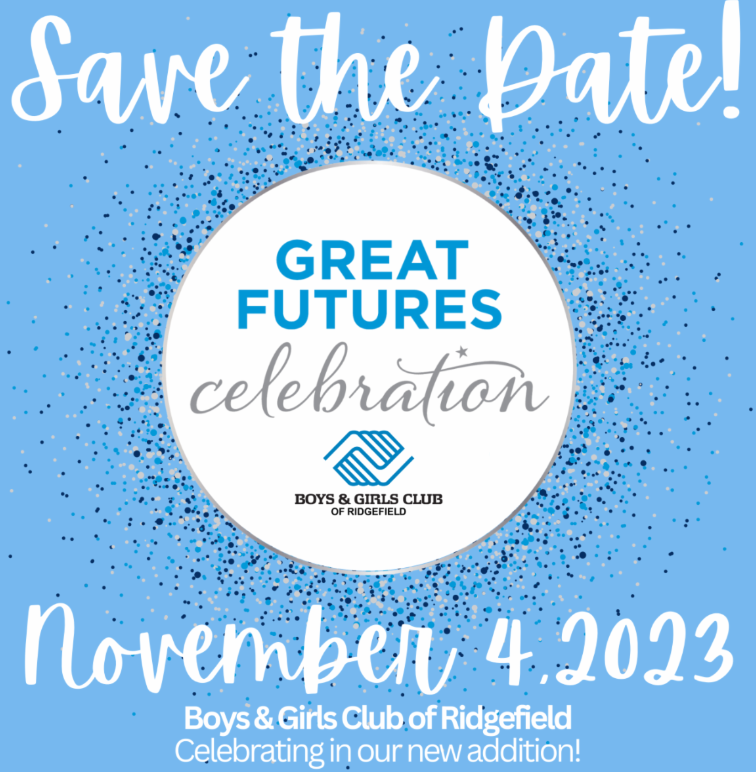 Save the date - Nov. 4, 2023 #GreatFutures Celebration <a href="/bgcridgefield/">Boys & Girls Club of Ridgefield</a> in the new addition ... bit.ly/40TLxbE