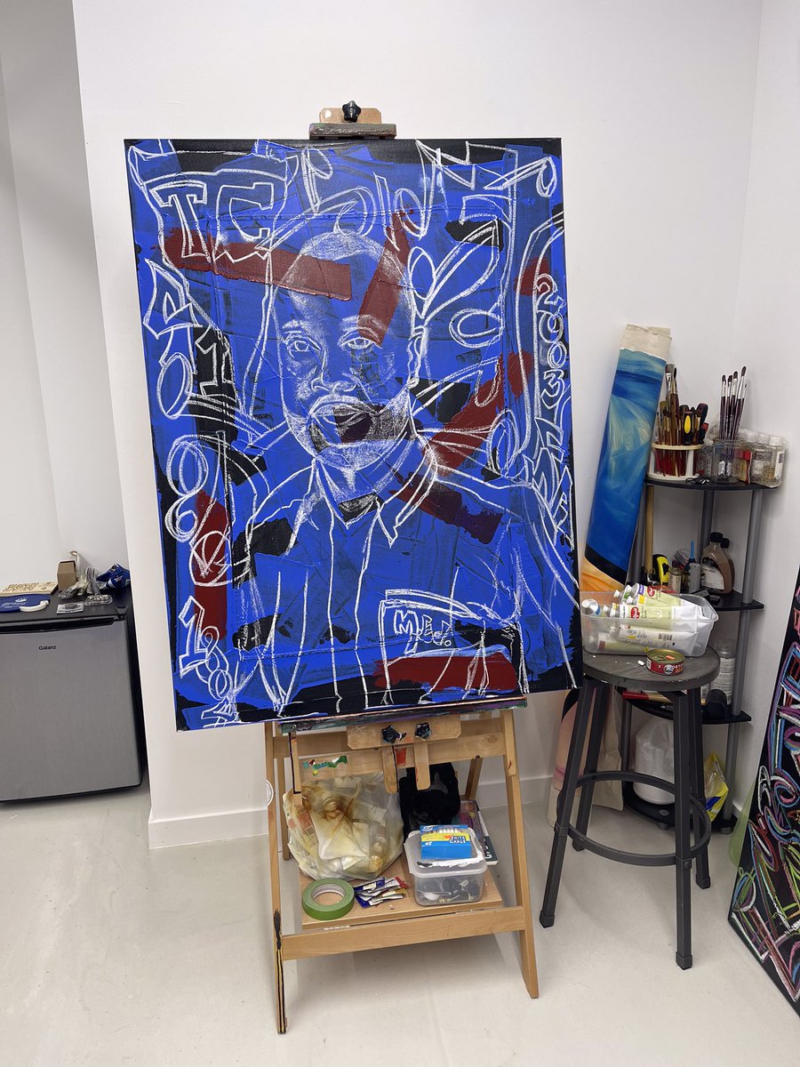 TheArtofLigel's tweet photo. Started a self portrait painting to celebrate my 41st birthday. https://t.co/68zs6m7RDH