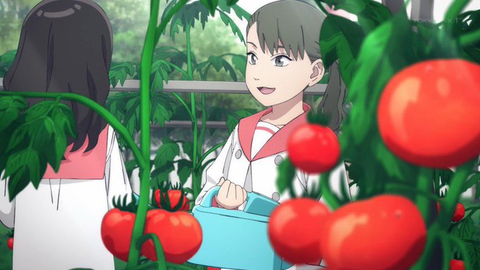 最近のアニメのトマトの作画凄いな！#天国大魔境#水星の魔女#のんのんびより#のんびり農家#アニメ好きと繋がりたい 