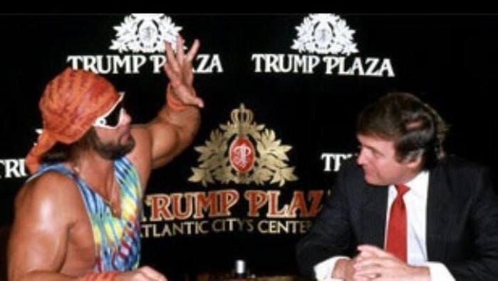 ATSAUTWGDJ's tweet photo. The Macho Man Randy Savage and Donald Trump... WrestleMania 5 April 2nd 1989
#wwe #WrestleMania #atsau #Trump https://t.co/3ZHYxXopHt