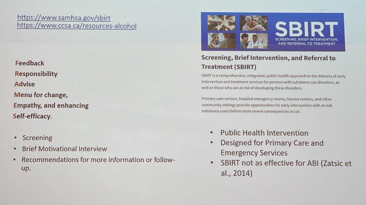 PinkConcussions's tweet photo. Resources/research for working with TBI & Substance Abuse - Carolyn Lemsky now 1:30-3 with Moderator Rachel Sayko Adams PhD @RSayko_Adams #IBIA23 #ibia2023 @I_B_I_A @ABIIreland @ohiobraininjury https://t.co/bLEFy1gmzc