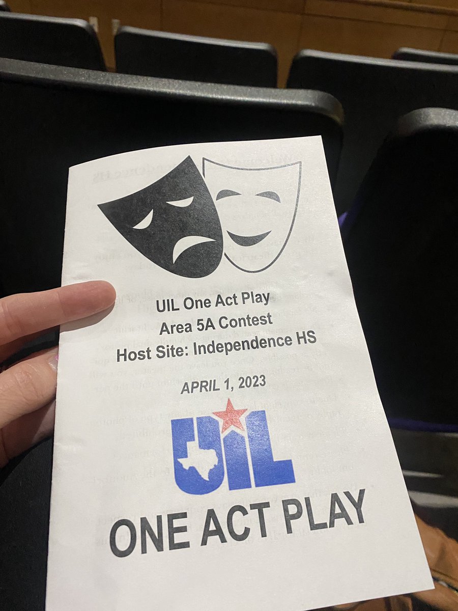 It’s showtime!  It takes so much hard work to get here. So excited to be supporting LT this morning at the Area 5A UIL One Act Play!