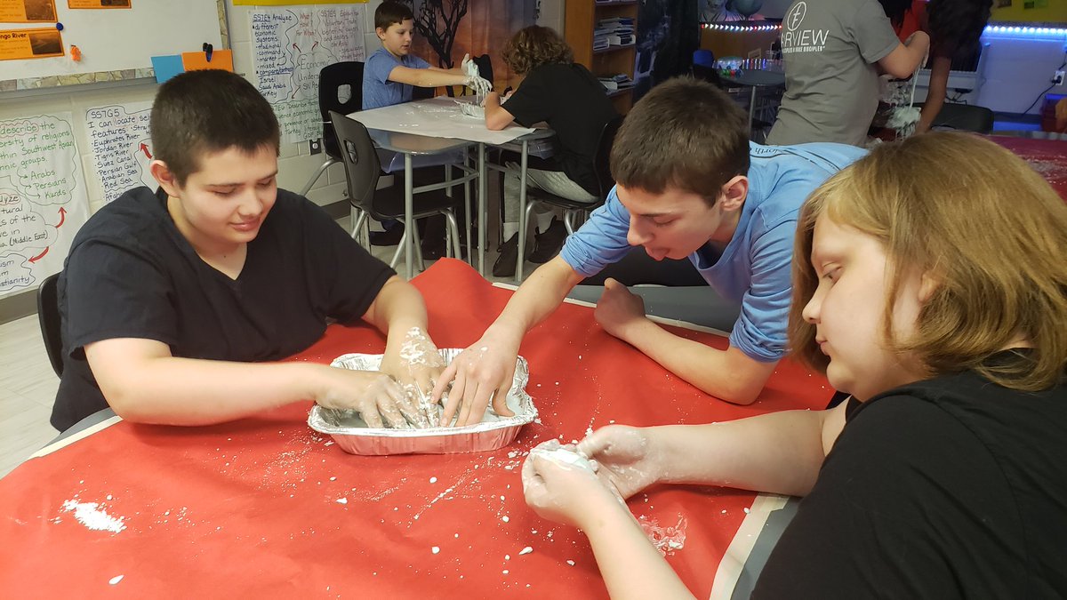 thostacy's tweet photo. PBIS Reward Day was a blast! We made snow and Oobleck - science can be messy, but so much fun! #pepperellmiddle #gomakeyourselfproud https://t.co/RYqDcgeosn