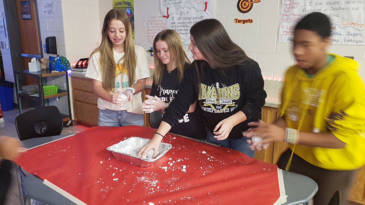 thostacy's tweet photo. PBIS Reward Day was a blast! We made snow and Oobleck - science can be messy, but so much fun! #pepperellmiddle #gomakeyourselfproud https://t.co/RYqDcgeosn