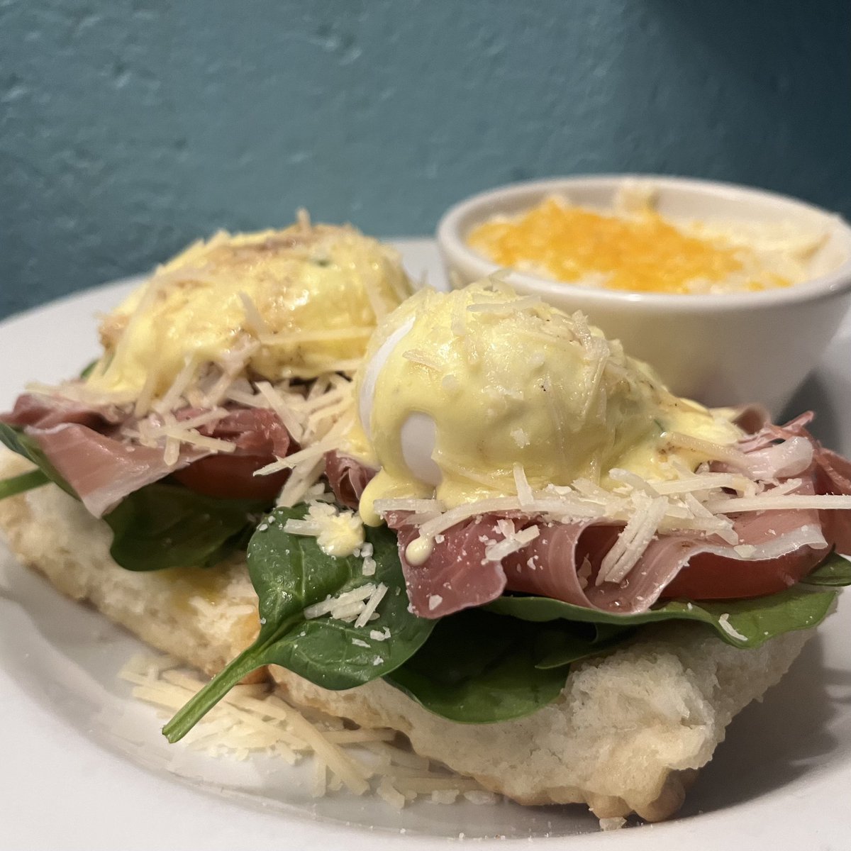 Prosciutto Eggs Benedict weekend brunch special. #southernfundining