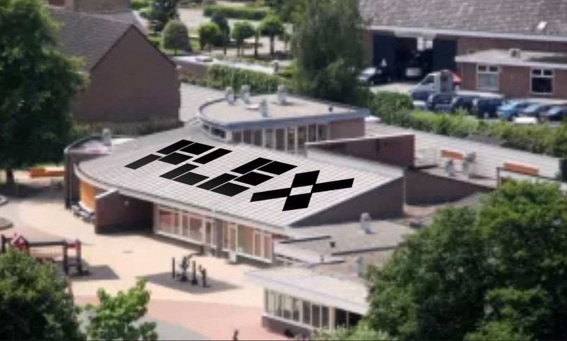 flexonderwijs's tweet photo. Duurzaam onderwijs x2! 

Cool! De Kwir (basisschool in Neer) heeft de zonnepanelen op het dak op een hele duurzame en flexibele manier geplaatst. Zonnige support tijdens bewolkte dagen :) FlexOnderwijs https://t.co/nzFZgkwiK9