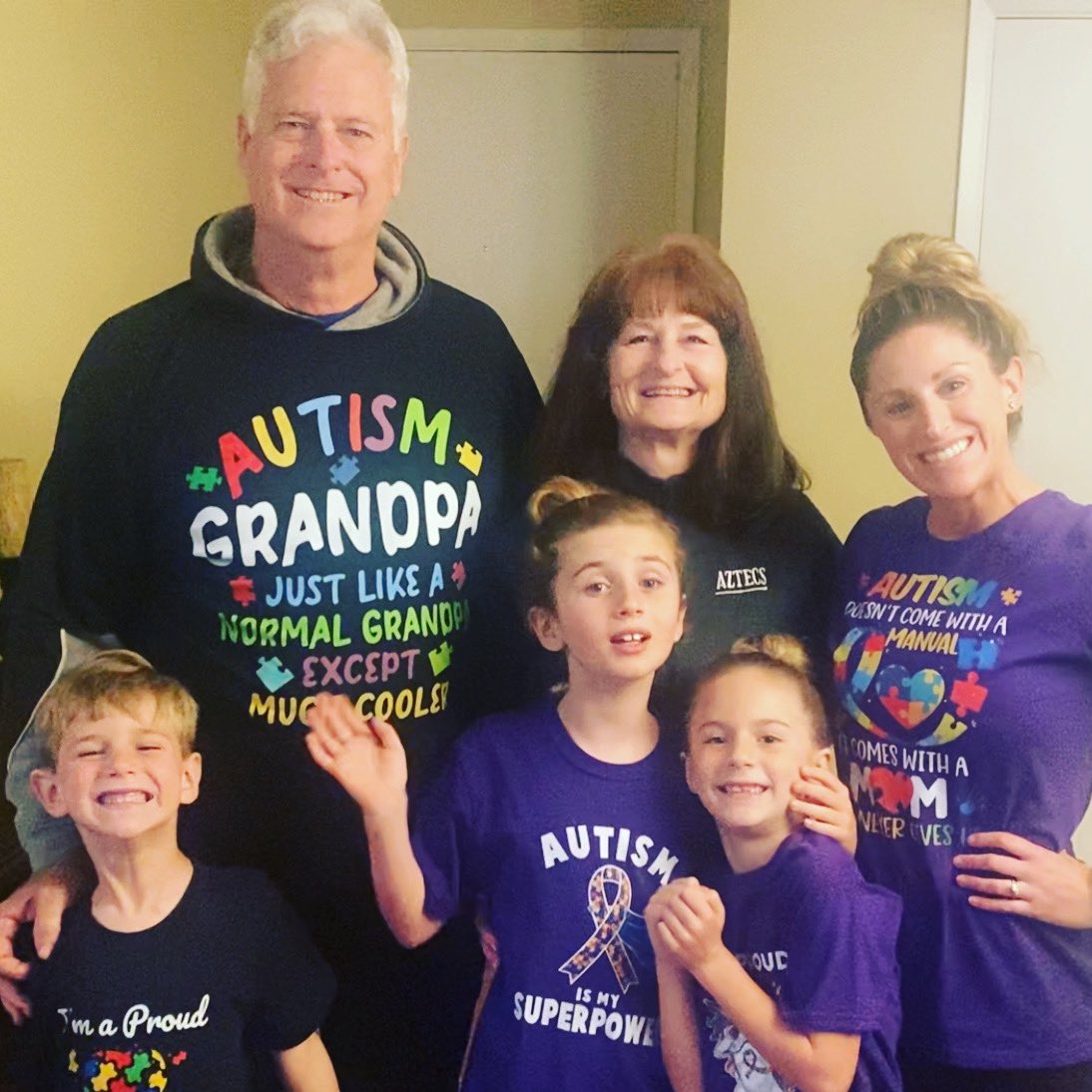 #RaceForAutism today! Thank you to Shay for doing everything and getting shirts! Thanks to my Dad and Aunt Donna for getting up at 4:30am to come and support. You’re both the best!