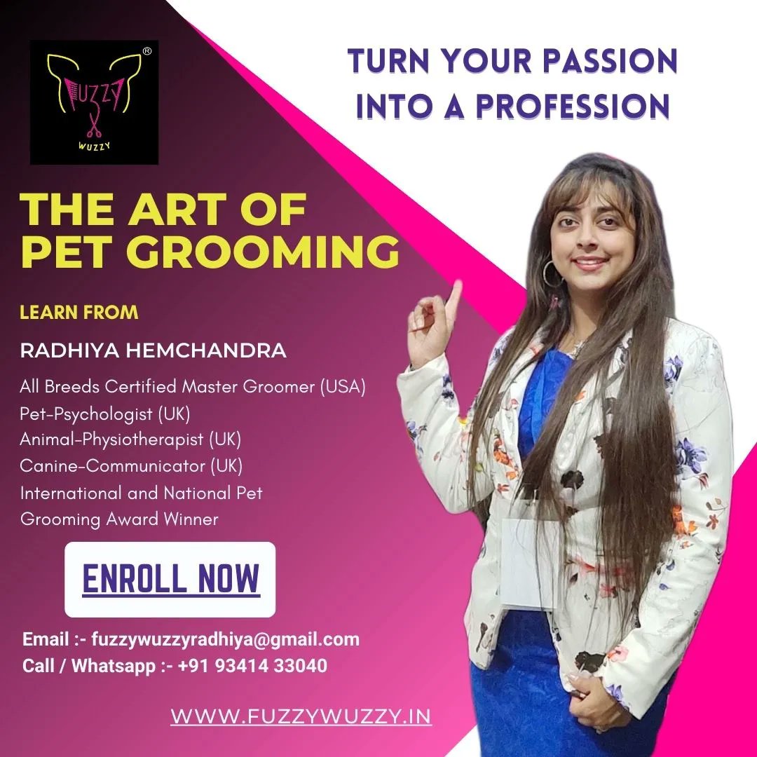 FuzzyRadhiya's tweet image. Certified Pet Grooming Course in just 4 weeks by India&apos;s Pet Grooming Industry leaders. Exclusively designed  for all entrepreneurs looking to turn your passion into the most gratifying profession!
.
.
.
#fuzzywuzzy #petgroomingschool #petgroomingacademy #doggroomingcourses
