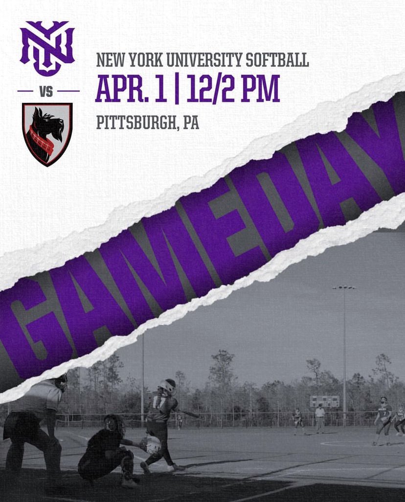PITT. STOP✋

Today the Violets kick off their series against Carnegie Mellon in Pittsburgh, PA. After yesterday’s 🌧️ out NYUSB will have a doubleheader at 12/2pm. Livestream available on Carnegie Mellon’s website. Tune in! 

#OWNTHECITY