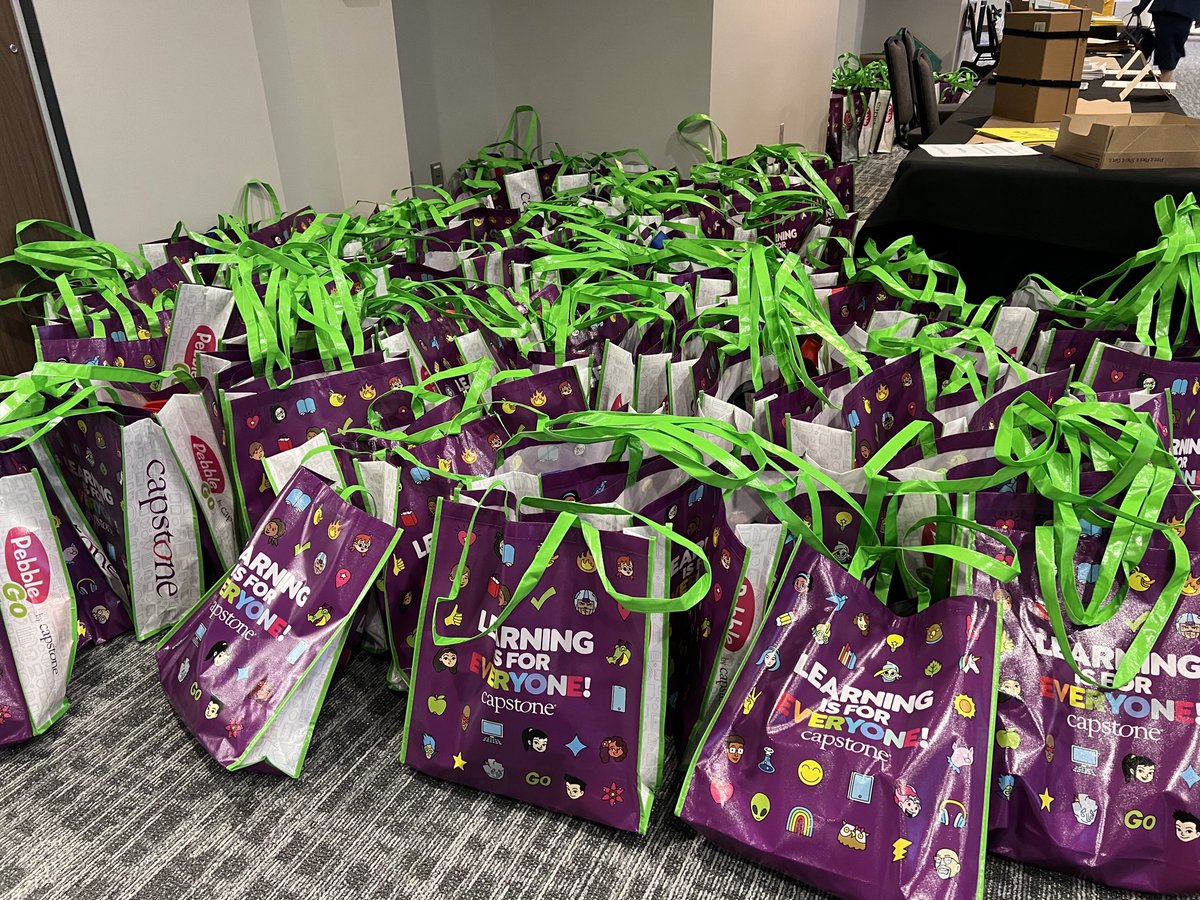 Excited to be a part of #okliteracy OKLA conference-thank you ⁦@CapstonePub⁩ for the great bags!!