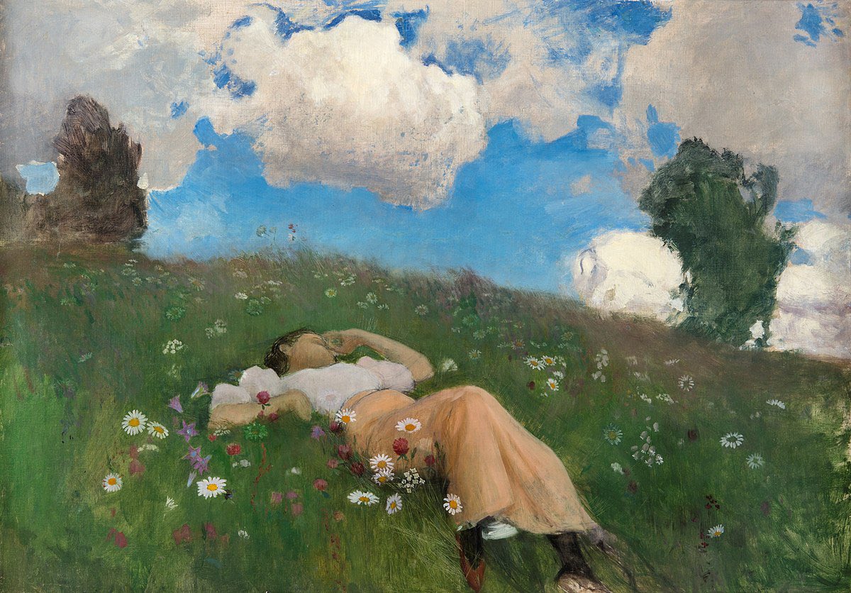 Mi adagio nel mattino
di primavera.
Sento
nascere in me scomposte
aurore.
Io non so più
se muoio o se rinasco.

Sandro Penna

#LeStagioniDellAmore
#SalaLettura 

Eero Järnefelt, Saimi in the Meadow, 1892