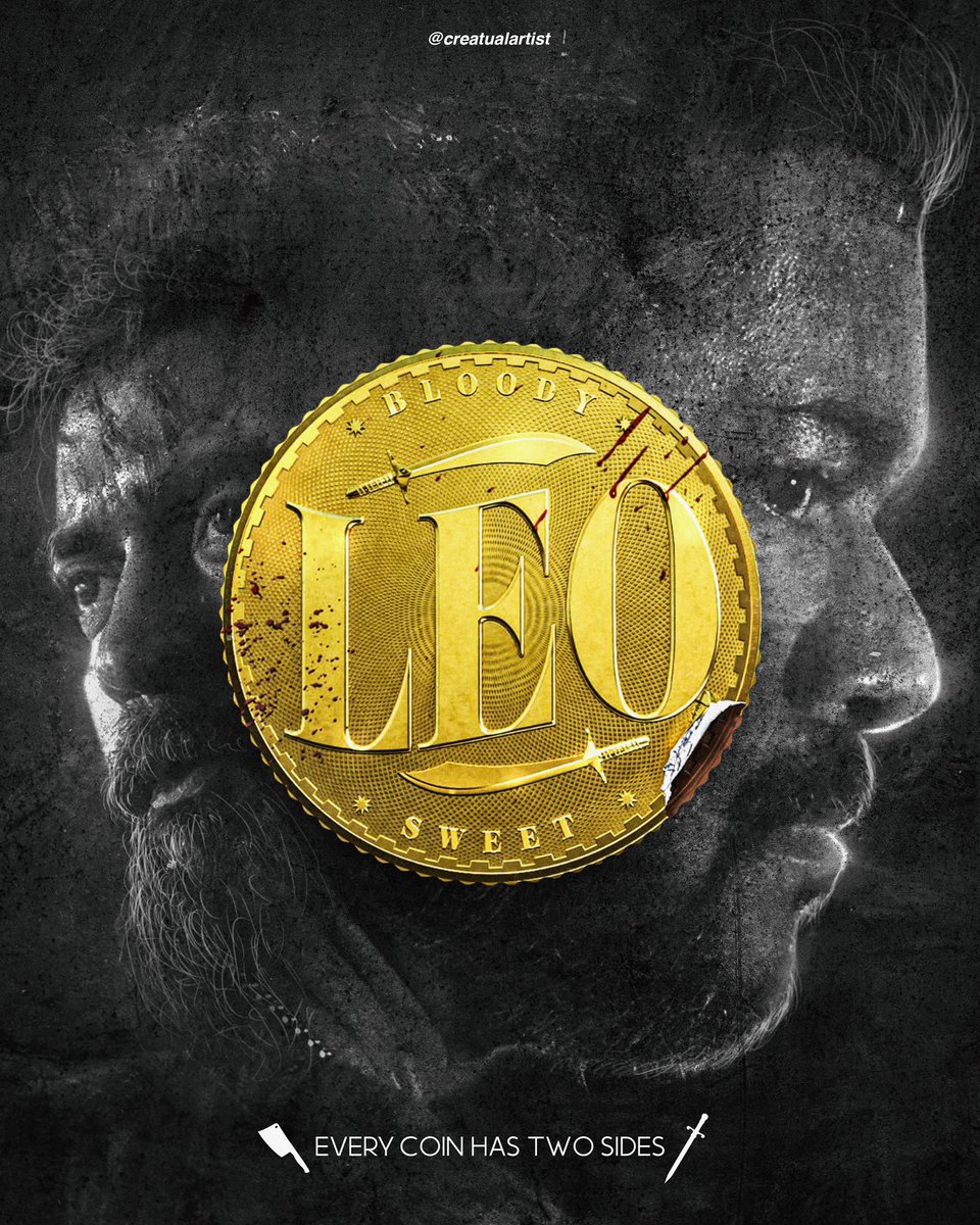 creatualartist's tweet photo. Every coin has two sides.🔪
#leo #rolexsir
.
#ThalapathyVijay #Suriya 
#LokeshKanagaraj #lcu https://t.co/P63tNnJmlD