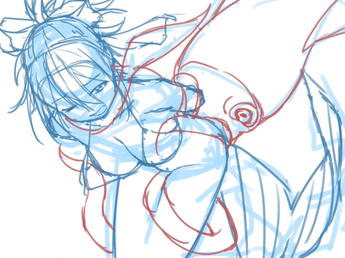 SkebWIP10億年ぶりに触手を描くことになってる 