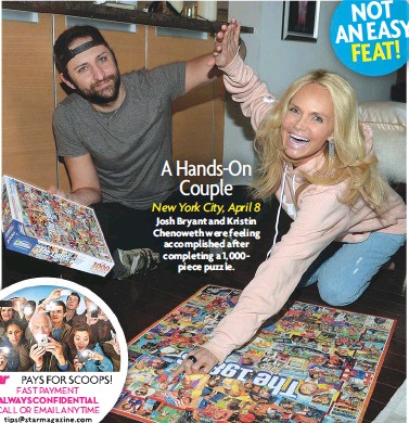RestInPiecesUK's tweet photo. The World's Most Famous Puzzlers: Celebrities that Love to Puzzle 🧩 33 and 34. Josh Bryant and Kristin Chenoweth 🤩 Hands-on celebrity couple Josh Bryant and Kristin Chenoweth were feeling accomplished after solving a 1000-piece jigsaw puzzle. https://t.co/WbtocRTg19 https://t.co/TUAdv85Ymx