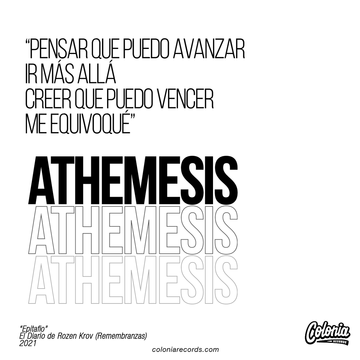 Hoy vamos a disfrutar de los sonidos rituales del epitafio de <a href="/Athemesis/">Athemesis</a> 

#SomosColonia #SomosMúsica #MúsicaColombianaParaElMundo