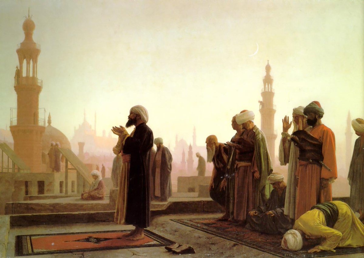 Prayer in Cairo, 1865 #orientalism #gerome wikiart.org/en/jean-leon-g…