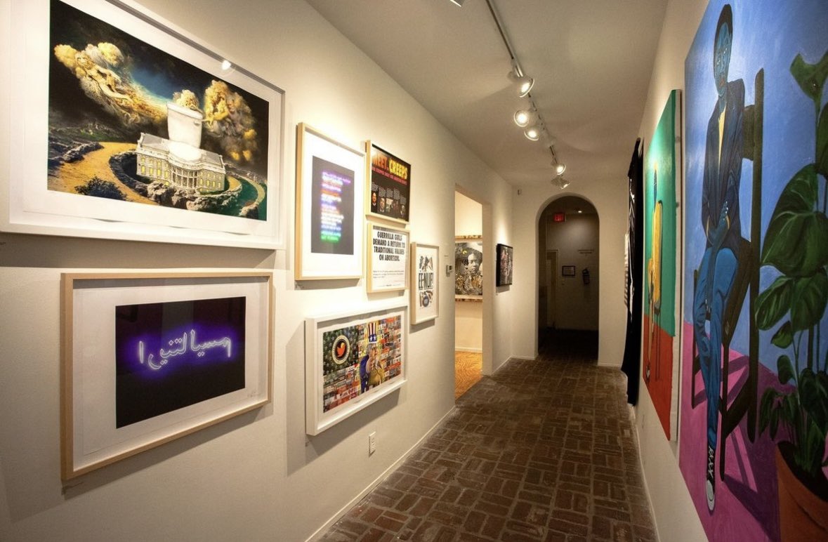 As the stellar show Visual Language: Art of Protest hosted by @subliminalprojects comes to an end, we want to congratulate our artists: Awanle Ayiboro Hawa Ali, Hana Shahnavaz &amp; Leila Pazooki on this milestone in their artistic careers 💥🙌🏼⁠