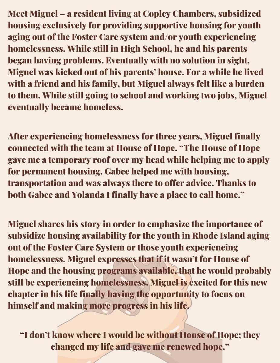 houseofhopecdc's tweet photo. This is why we need YOU to "Invest in Hope" on this 401Gives Day, to provide renewed hope for people like Miguel. Make a difference now by visiting - https://t.co/on5R5NeqQy https://t.co/r1RhotmSWu
