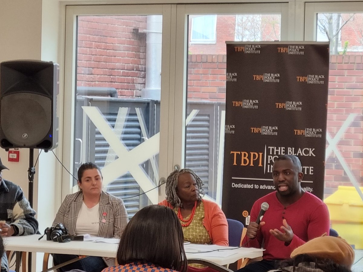 ValerieABossman's tweet photo. Recently, it's been discussed about whether should we edit old books like Roald Dahl to make them better for us?
...No, get some new books!
.@Femi_Sorry
#TheBlackPolicyInstitute
#EmpoweringBlackcommunities
#PolicyStrategyForChange
#TBPIEvent https://t.co/FKe141ZC6W