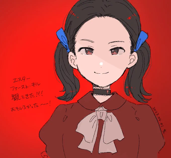 エスター観てきた!!!絵描くの久々すぎ 