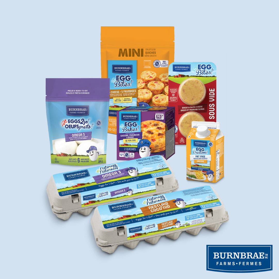 TasteCanada's tweet photo. @BurnbraeFarms is a Canadian, family owned & operated business, providing Canadians across the country with tasty and nutritious eggs and egg products for almost 80 years. To learn more about Burnbrae Farms, visit https://t.co/3KxVPYGesj #canadianingredients #eatlocal #eggs @ https://t.co/5fPZYhaJyz