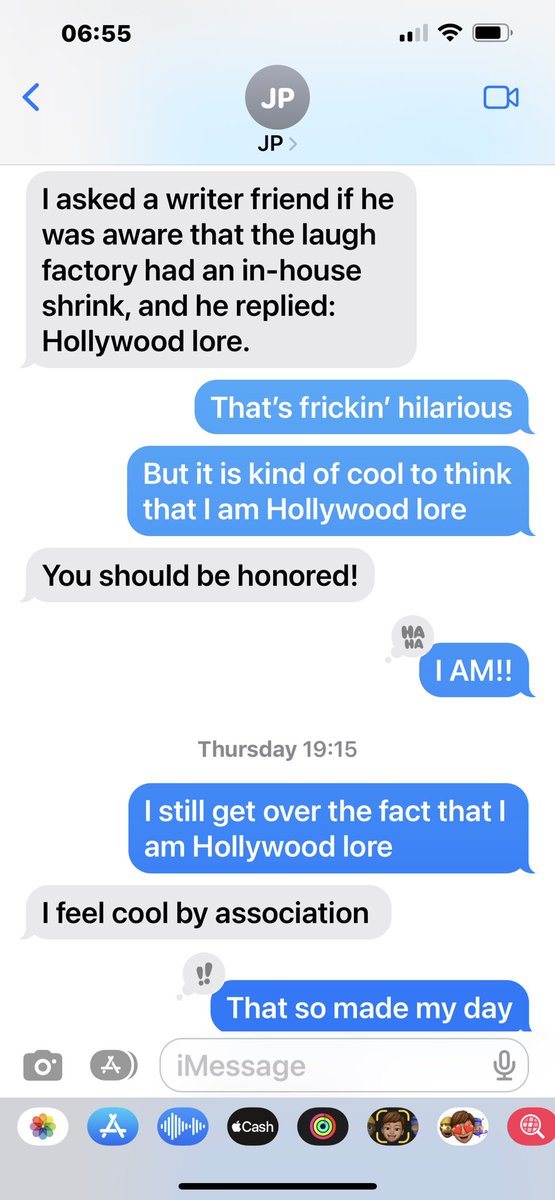 ShrinkRapGal's tweet photo. The best text message I have ever received by far #thelaughfactory #laughfactoryhw #comedians #comedy #writers #mentalhealth #psychology #psychologist #therapy #therapist #myfriendsmakemelaugh https://t.co/TJFBDFHYyY