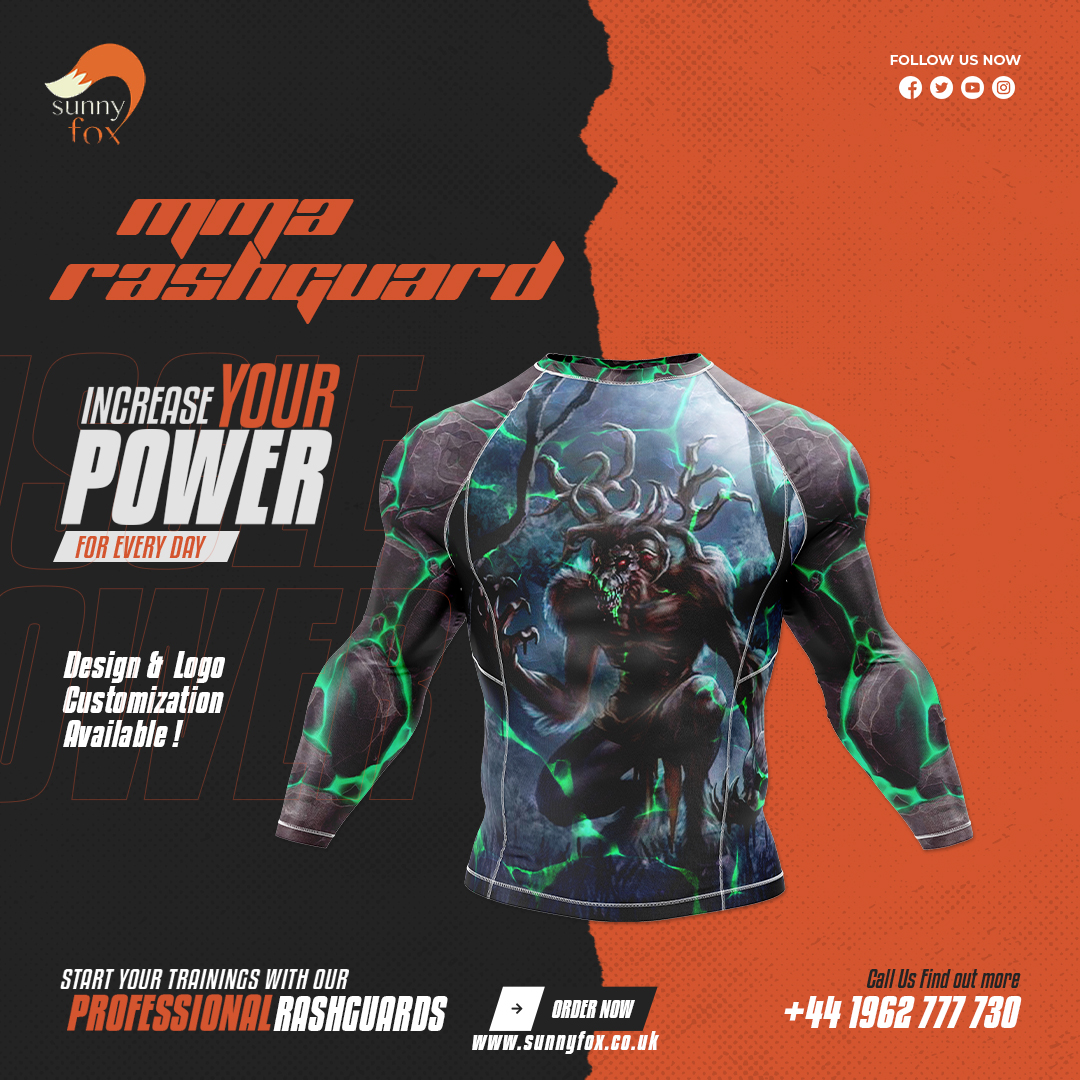 🥊 Attention MMA enthusiasts! 🔥

Are you tired of low quality rashguards that don't fit properly or lose their shape after a few washes?

Look no further!

SunnyFox has got you covered with our premium quality custom MMA rashguards. 🙌