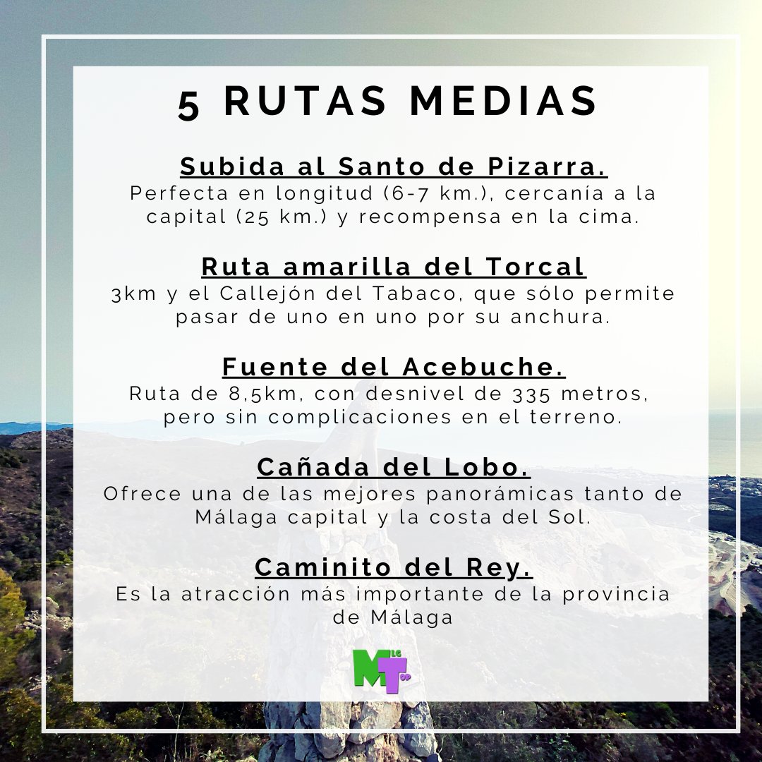 Alejo Tomás on Twitter "🔝 15 rutas de senderismo en Málaga y provincia