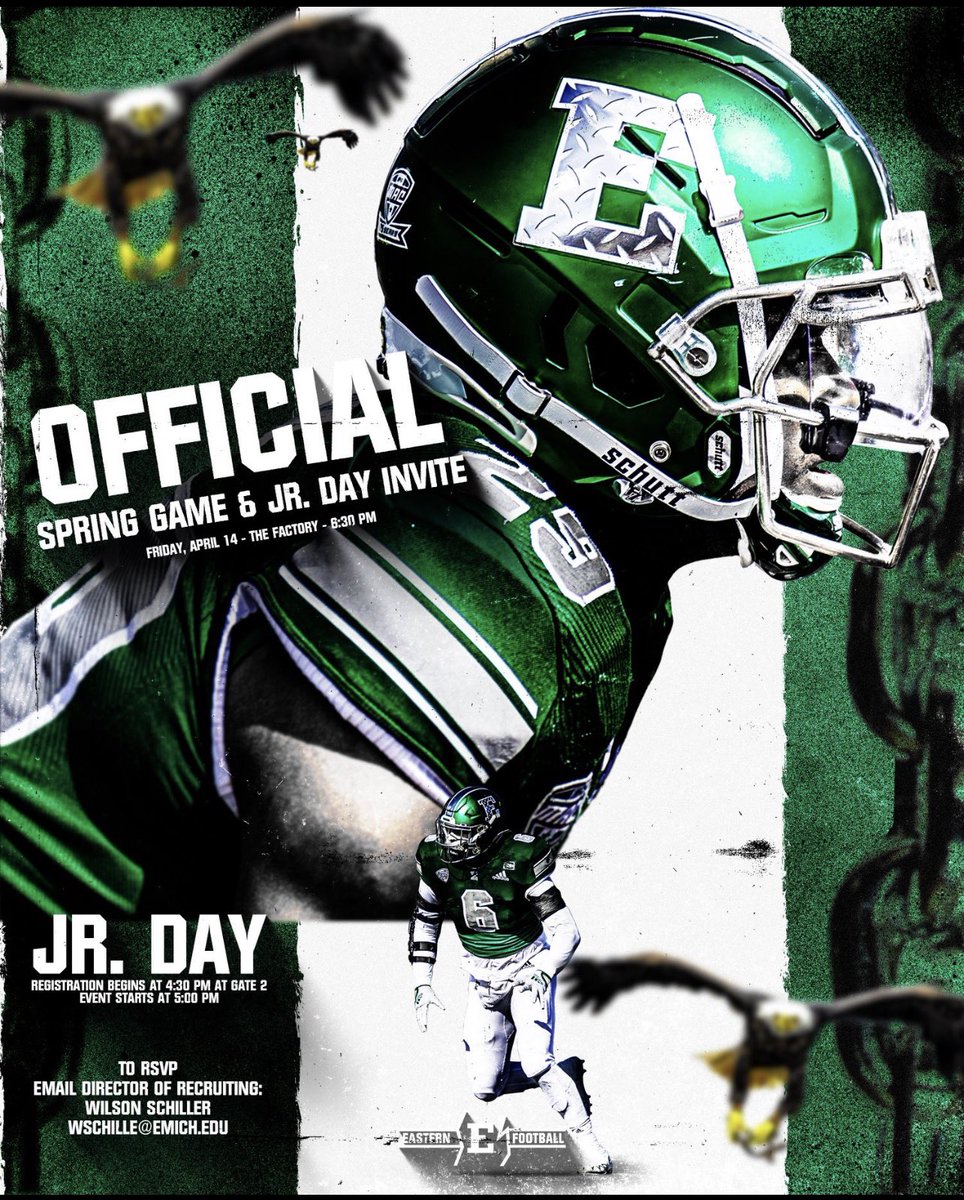 Jacob Braun (@jacobbraunn8) on Twitter photo I am excited to receive a junior day invite from <a href="/EMUFB/">Eastern Michigan Football</a> <a href="/SchillerWilson/">Wilson Schiller</a> . Very grateful for the opportunity to get out there and check out your program! I am excited to receive a junior day invite from <a href="/EMUFB/">Eastern Michigan Football</a> <a href="/SchillerWilson/">Wilson Schiller</a> . Very grateful for the opportunity to get out there and check out your program!
