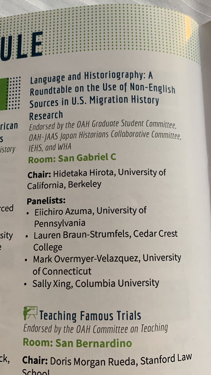 Today is the day! Join us at 8:45am in San Gabriel C for an interactive discussion. Let’s expand the scope of US migration research #OAH2023