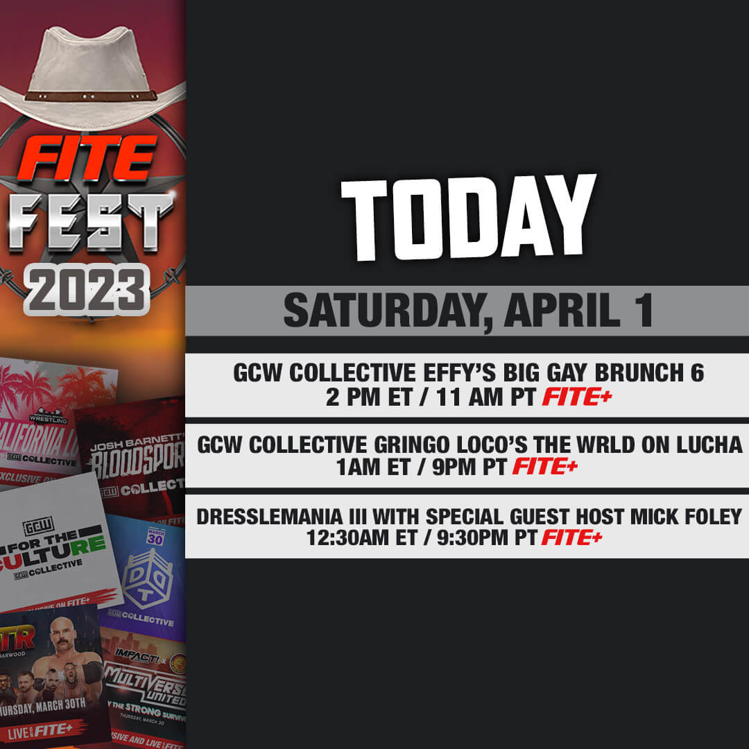 Triller_TV's tweet photo. The #wrestling action doesn't end‼️‼️

🔜#FITEFest soldiers on for DAY 3 today beginning with @EFFYlives's #EFFYGAYLA starting at 2pmET/11amPT LIVE &amp; EXCLUSIVE on #FITEplus.

Relive all the other events included on FITE+ with unlimited replays♾

🔗 https://t.co/GysFOFxChs https://t.co/zRg3OYi5wX