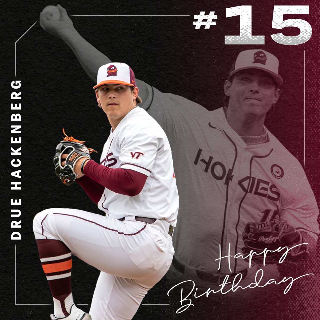 Join #TeamTriumph in wishing Drue Hackenberg a #HappyBirthday! @HackenbergDrue is a sophomore on the #VTBaseball team with a goal to make it to the #MLB! With a few perfect games under his belt, we are excited to see what he brings to the table for #HokieNation. #HBD Drue!