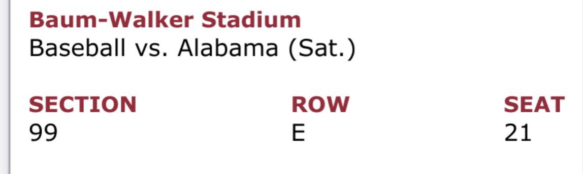 amandauca09's tweet photo. I have many friends devastated by the tornadoes and we are having to try and sell our @RazorbackBSB tickets for today’s game because we one of us is a first responder 🙏🏼anyone want 2 last minute tickets? Paid 260, but willing to take 200 just don’t want them to go to waste.  #wps https://t.co/80nqDVja2B
