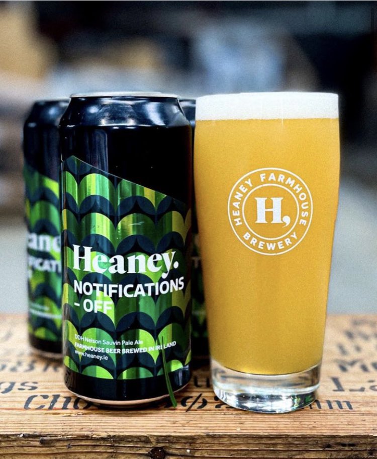DavidNoreast's tweet photo. Notifications Off hazy pale ale from @HeaneyBrewery - now available at @OBriensWine and all great beer stores. https://t.co/5X4G7Hc0Ne