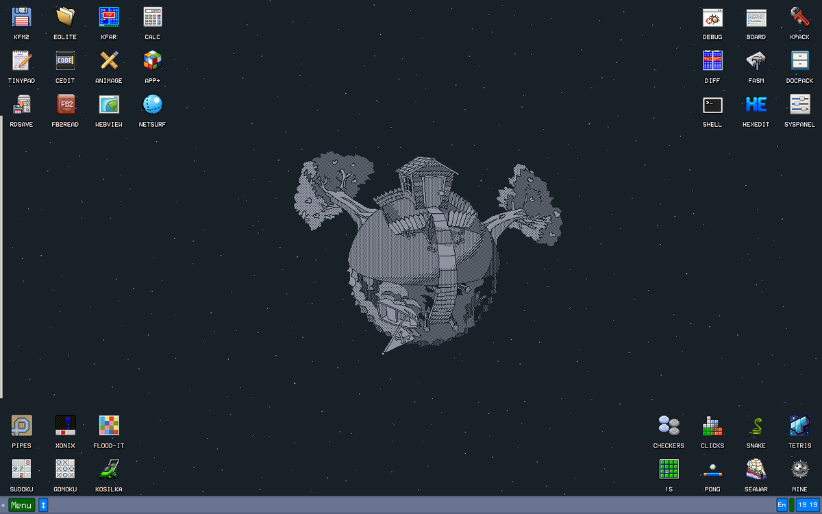as_informatico's tweet image. #KolibriOS, el S.O. que solo necesita 1MB de disco y 8MB de RAM para funcionar. Tan solo 10 segundos desde su arranque para poder trabajar con la Interface Gráfica...
Escrito íntegramente en #Ensamblador y es #OpenSource!
Tenéis que probarlo sí o sí 😀
kolibrios.org/es