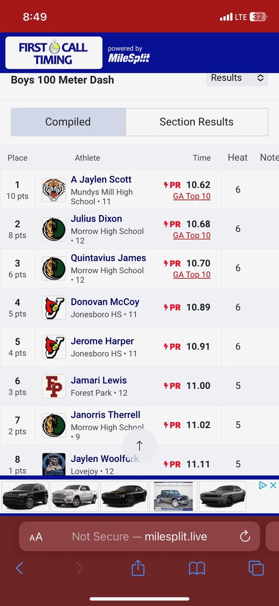 _cartierjay's tweet photo. Casual day in the office, Setting two new school records and PR’s !!! https://t.co/vhVeKg2msY