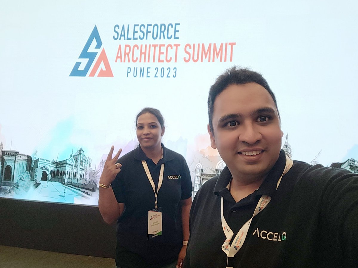 ACCELQ's tweet image. What an action packed day at the @SFArchSummit today.
We were delighted to network the #salesforcecommunity and discuss how teams could take their #testautomation to the next level with power of #Codeless #AI
#SAS23 #SFArchSummit23